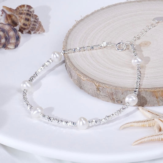 Baby Silver Freshwater Pearl Bracelet